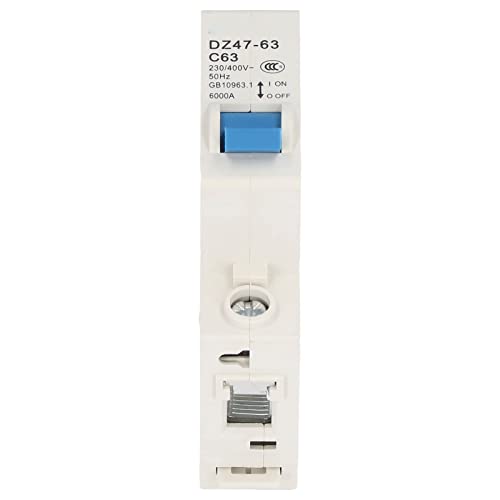 TOPINCN Miniaturschalter mit Hoher Bruchkapazität 1p Stromisolator 63A DZ47-63 C63 für Elektrische Systeme mit Niedriger Spannung TOPINCN Miniaturschalter mit Hoher Bruchkapazität 1p Stromisolator 63A DZ47-63 C63 für Elektrische Systeme mit Niedriger Spannung von TOPINCN