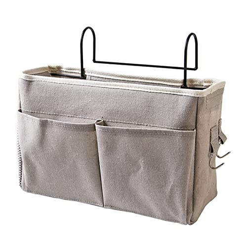 TOPINCN Multi -Taschenhänge -Beutel Multi Purpose Storage Organisatoren Multi Funktionales Haken Design mit Metallhalterung für Nachttafel (GREY) von TOPINCN