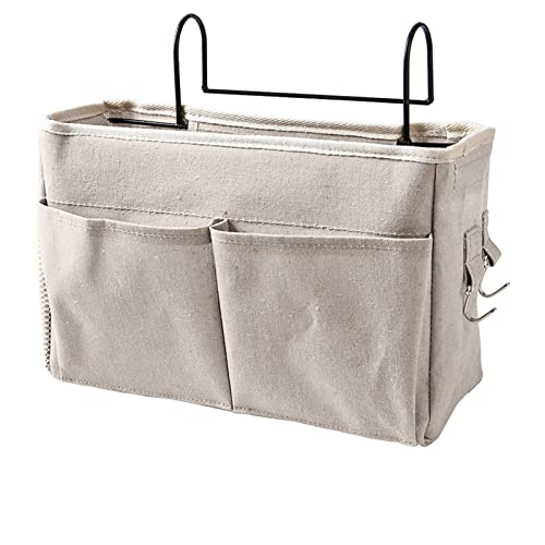 TOPINCN Multi -Taschenhänge -Beutel Multi Purpose Storage Organisatoren Multi Funktionales Haken Design mit Metallhalterung für Nachttafel (WHITE) von TOPINCN