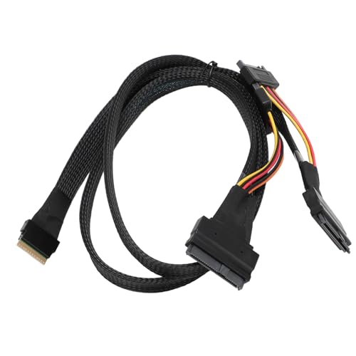 TOPINCN NVME PCIE SSD Slim-Kabel-Kabeladapter für Mainboard, Hohe Kompatibilität 24 GBPS 80 Cm 8i Bis 2xSFF-8639 SAS U.2 Kabel für NVME SSD, Plug und Play für Interne Anschlüsse TOPINCN NVME PCIE SSD Slim-Kabel-Kabeladapter für Mainboard, Hohe Kompatibilität 24 GBPS 80 Cm 8i Bis 2xSFF-8639 SAS U.2 Kabel für NVME SSD, Plug und Play für Interne Anschlüsse von TOPINCN