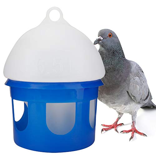 TOPINCN Taubenfütterung, 2L/4L/6,5L Taubentränke mit Großem Fassungsvermögen Automatische Vogel-Taubenfütterung ABS-Kunststoff-Wasserspender Tränke(6.5L) von TOPINCN