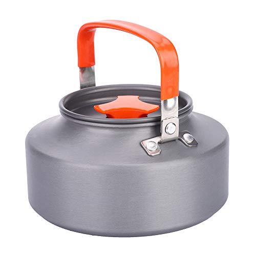 TOPINCN Teekanne Aluminium Tragbarer Teemelion für die Ladekundung von Ragnie de Campin (orangefarbener Griff) von TOPINCN