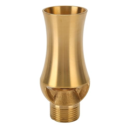 TOPINCN Teichsprinkler, Wasserbrunnendüse, Kupfer-Wasserbrunnendüse, Eisturm, Kaskade, Zedernholz-Sprühkopf, Pool für Gartenteich (G1/2 G3/4 Universal 9,5 cm) von TOPINCN