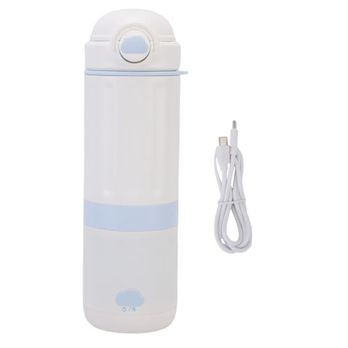 TOPINCN Tragbarer Autokasse, Reisekessel 316 Edelstahl Auto Beheizter Becher 500 Ml Schnell Kochende Wasserflasche Mini Kaffeekessel Wieder Aufladbare Tragbare Warmwasserbereiter von TOPINCN