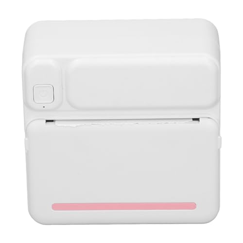 TOPINCN Tragbarer Thermodrucker, Leichter Mini-Drucker für Klare und Detaillierte Ausdrucke Unterwegs (Weiß Rosa) von TOPINCN