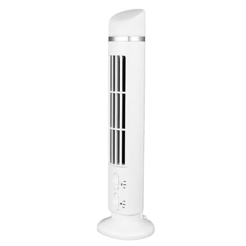 TOPINCN Turmventilator für Schlafzimmer mit Leichten ABS-Metallkomponenten, 90 Grad Oszillierender Flügelloser Turmventilator, Leiser Tragbarer USB-Schreibtischventilator für Zuhause, von TOPINCN