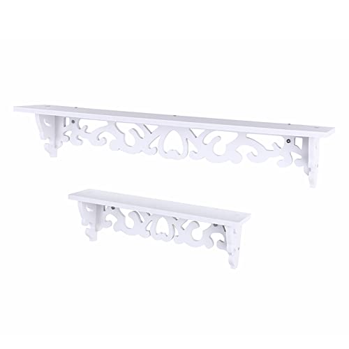 TOPINCN Wandmontierte Regal Schwimmende Gestell Wandregal weiß Geschnitzte Durchbohrte Designmöbel Wohnkulturständer für Wohnzimmer Schlafzimmerstudiendekoration TOPINCN Wandmontierte Regal Schwimmende Gestell Wandregal weiß Geschnitzte Durchbohrte Designmöbel Wohnkulturständer für Wohnzimmer Schlafzimmerstudiendekoration von TOPINCN