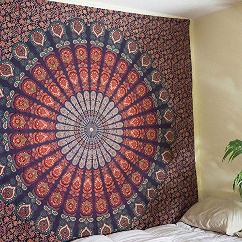 TOPINCN Wandteppich, groß, Bohemian-Stil, indisches Mandala, Wandbehang, Bettwäsche, Wandbehang, Dekoration, Picknickdecke, Wandkunst (#3) von TOPINCN