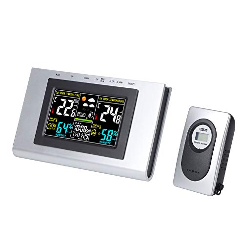 TS-H127G Digital Thermometer Hygrometer ABS Luftfeuchtigkeit Temperatur Tester Kalender Display Indoor Outdoor MEHRWEG VERPACKUNG von TOPINCN