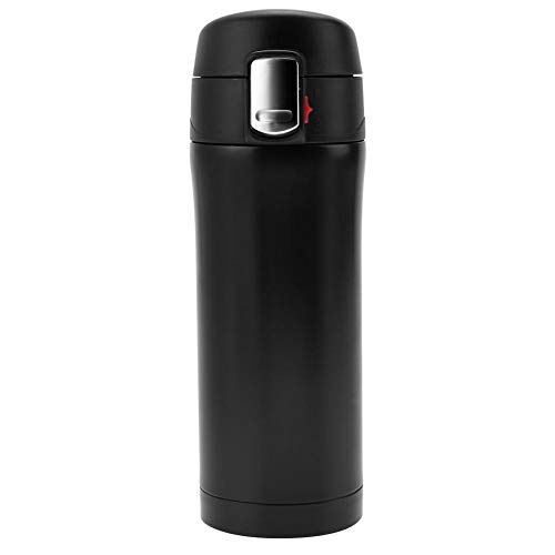 Thermoskanne,Vakuum-Isolierte Edelstahl-Wasserflasche 350Ml Auslaufsicher Klappdeckel Reisetasse Kaffee Tee Outdoor Sport Camping Schwarz Thermoskanne,Vakuum-Isolierte Edelstahl-Wasserflasche 350Ml Auslaufsicher Klappdeckel Reisetasse Kaffee Tee Outdoor Sport Camping Schwarz von TOPINCN