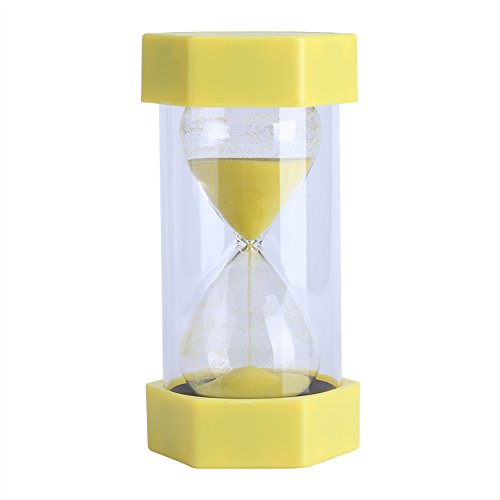Timer,Sanduhr 3/10/20/30/60 Minuten - Kreative Sand Glas Sanduhr Minuten Timer Clock Home Office Dekor Geschenk (Yellow 3 mins) von TOPINCN