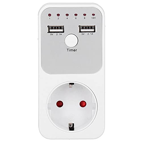 TOPINCN USB Smart Digital Countdown Timer, 1–10 Stunden Timer, ABS Material, Geeignet für Computer, Herde, Lichter, Ladegeräte (EU-Stecker) von TOPINCN