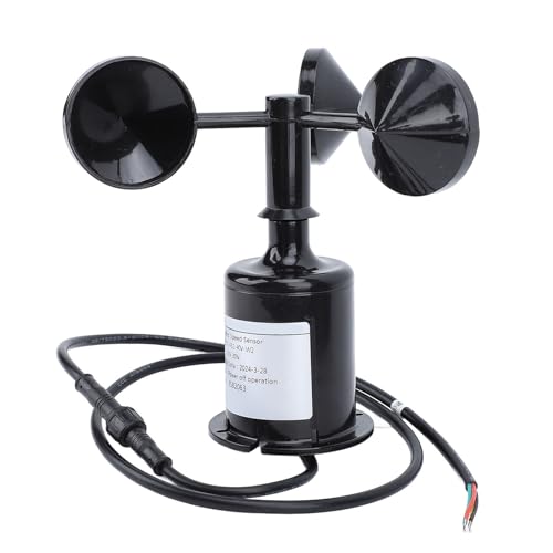 Windgeschwindigkeitssensor-Anemometer Professioneller Windgeschwindigkeitsüberwachungssensor mit Hoher Genauigkeit und 3 Tassen Windgeschwindigkeitssensor-Anemometer 9-30 V von TOPINCN