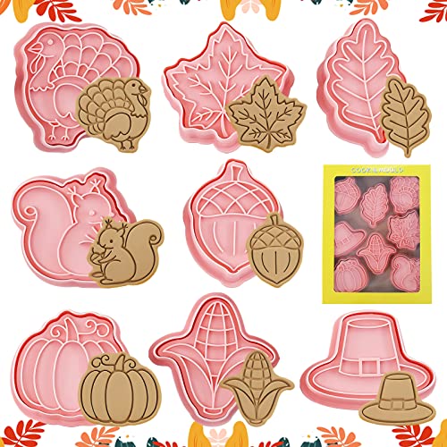 TOPJOWGA Herbst Ausstechformen Set, 8 Stück Herbst Ausstecher, Ahornblatt Plätzchen Ausstecher Kinder, Keksausstecher Thanksgiving Set, Erntedankfest Kuchen Dekoration TOPJOWGA Herbst Ausstechformen Set, 8 Stück Herbst Ausstecher, Ahornblatt Plätzchen Ausstecher Kinder, Keksausstecher Thanksgiving Set, Erntedankfest Kuchen Dekoration von TOPJOWGA
