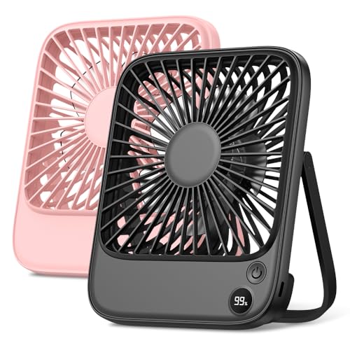 TOPK 5000mAh Tischventilator Leise 2er-Pack, Schlanker Tischventilator mit Digitalanzeige, Persönlicher Ventilator Akku für Büro Reisen Bibliothek Outdoor TOPK 5000mAh Tischventilator Leise 2er-Pack, Schlanker Tischventilator mit Digitalanzeige, Persönlicher Ventilator Akku für Büro Reisen Bibliothek Outdoor von TOPK