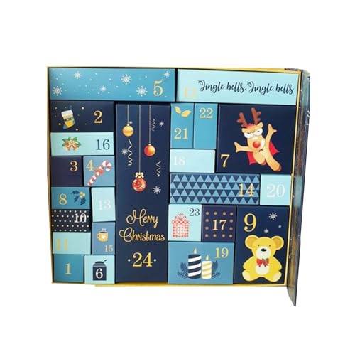 TOPKEAL Adventskalender Weihnachts-Nähzubehör 2023 Adventskalender 24 Tage Überraschungs-Weihnachts-Countdown-Kalender Mystery-Geschenk Ergonomischer Bürostuhl (Sky Blue, One Size) von TOPKEAL