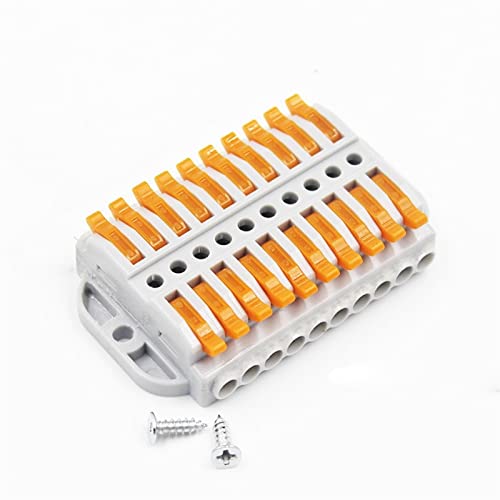 TOPOB Stecker Mini-Kabel-Anschluss-Anschluss 1 Ziehen Sie 1 Neue SCRECK Fixing Base Connector 2-12 Bit Transparent Color Connector Verbinder (Color : CH223-10, Package : 10pcs) von TOPOB