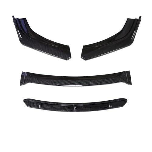TOPOLVLCKC Frontstoßstange Lippe 4PCS Universal Auto Front Schaufel Front Stoßstange Lip Body Splitter Spoiler Diffusor Schutz Dekorative Canard Lip (Carbon Black) von TOPOLVLCKC