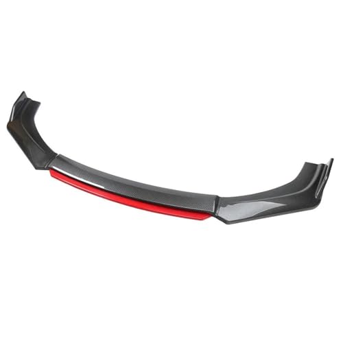 TOPOLVLCKC Frontstoßstange Lippe 4PCS Universal Auto Front Schaufel Front Stoßstange Lip Body Splitter Spoiler Diffusor Schutz Dekorative Canard Lip (Carbon Red) von TOPOLVLCKC