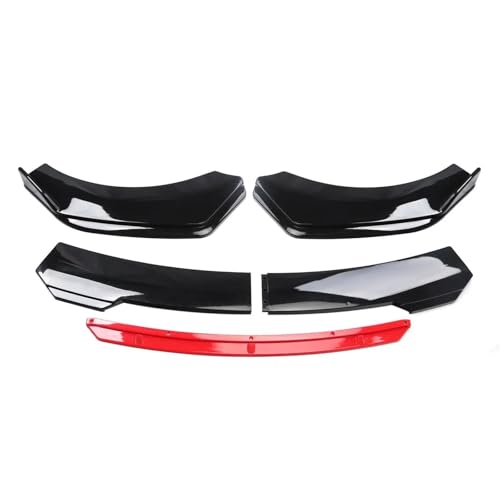 TOPOLVLCKC Frontstoßstange Lippe 5 Pcs Auto Vordere Stoßfänger Kinn Lip Body Kit Spoiler Canard Splitter Diffusor Universal ABS Car Frontschaufel Stoßfänger Auto -Teile (Gloss Black Y) von TOPOLVLCKC