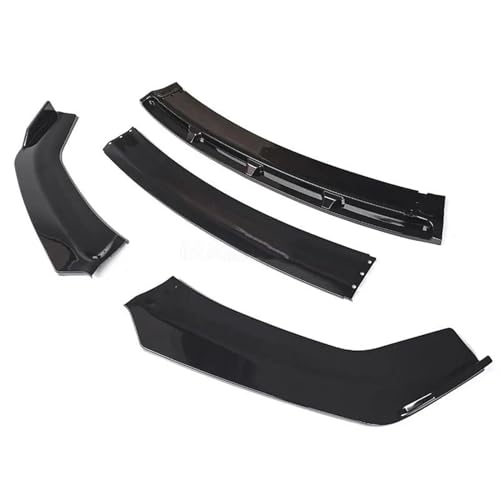 TOPOLVLCKC Frontstoßstange Lippe Frontstoßstangen-Splitter, Schlagfest, Verblasst Nicht Leicht. Für A*UDI A4 B8 S4 2008–2013. Frontstoßstangen-Lippenkörper-Splitter-Schutz (Gloss Black,Pure) von TOPOLVLCKC