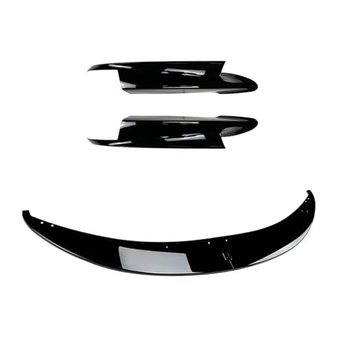 TOPOLVLCKC Frontstoßstange Lippe Für B&MW 3 Serie M3 E90 E91 E92 E93 2006-2013 Auto Frontschürze Spoiler Umsteller Diffusor Auto Frontspoiler Splitter Body Kit (Gloss Black,Lip Bumper) von TOPOLVLCKC