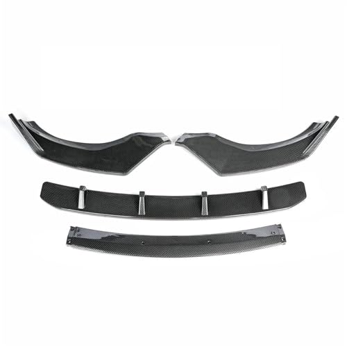 TOPOLVLCKC Frontstoßstange Lippe Für B&MW X3 X4 G01 G02 2018-2021 Auto Frontschürze Spoiler Umsteller Diffusor Auto Frontspoiler Splitter Körper Kit (Carbon Fiber Look) von TOPOLVLCKC