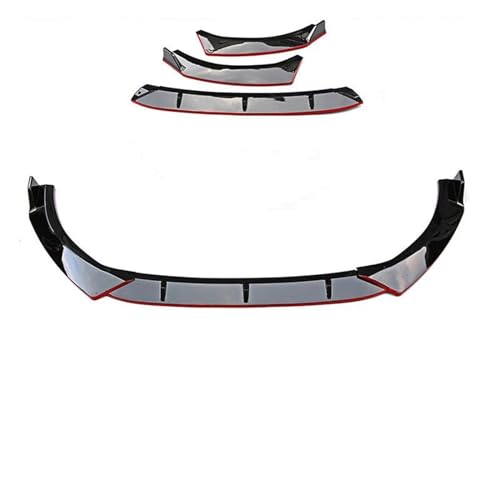 TOPOLVLCKC Frontstoßstange Lippe Für K&ia K5 Optima DL3 2020 2021 Auto Front Schaufel Frontschürze Lip Body Splitter Spoiler Diffusor Schutz Dekorative Canard Lip (Black Red) von TOPOLVLCKC