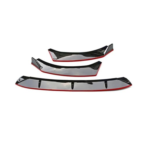 TOPOLVLCKC Frontstoßstange Lippe Für K&ia Optima K5 2020 2021 Auto Front Schaufel Frontschürze Lip Body Splitter Spoiler Diffusor Schutz Dekorative Canard Lip (Gloss Black Red Line) von TOPOLVLCKC