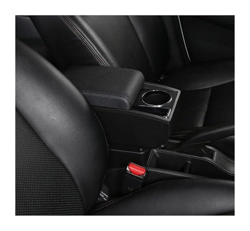 TOPOLVLCKC Für N&issan Für Tiida C11 Armlehne Auto Armlehne Box Interior Center Storage Box Mittelkonsole Aufbewahrungsbox(White line) von TOPOLVLCKC