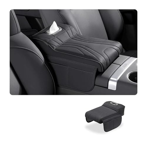 TOPOLVLCKC Für T*oyota Für Land Cruiser Für Prado LC250 2024-2025 Auto Armlehne Pad Box Höhe Erhöhen Schutzhülle Aufbewahrungstasche Auto Styling Mittelkonsole Aufbewahrungsbox(Black) von TOPOLVLCKC