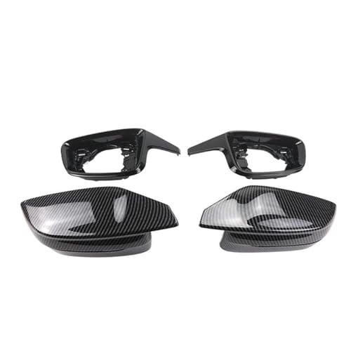 TOPOLVLCKC Spiegelabdeckungen Auto Seite Flügel Spiegel Abdeckung Gehäuse Rückspiegel Abdeckung Kappen Trim Für B&MW 5 Series G30 G38 2017-2023 (Carbon Fiber Look) von TOPOLVLCKC