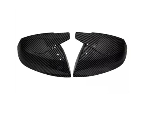 TOPOLVLCKC Spiegelabdeckungen Für A*UDI Q7 2016-2022 Auto Schnalle Stil Umkehr Spiegel Shell Rückspiegel Hintere Abdeckung (A Pair Carbon Fiber) von TOPOLVLCKC