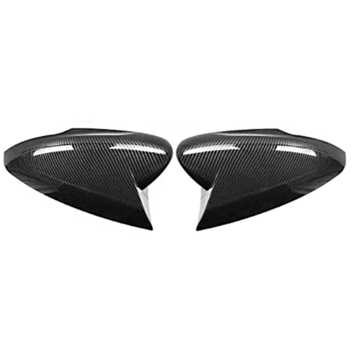 TOPOLVLCKC Spiegelabdeckungen Für F*ord Mustang Mach E 2021-2022 Auto Seitentür Rückspiegel Abdeckkappe Aufkleber Trim 2 Stück (Carbon Fiber Black) von TOPOLVLCKC