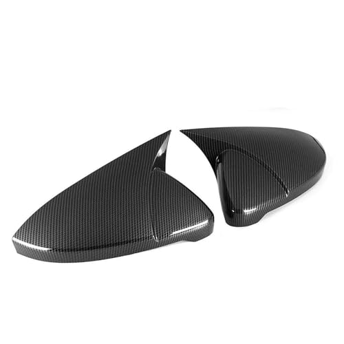 TOPOLVLCKC Spiegelabdeckungen Für Golf 7 MK7 MK 7,5 R GTI 2014-2019 Auto Rück Seite Spiegel Abdeckung Horn Flügel Kappe Außen Tür Rückansicht Fall Trim Aufkleber (Carbon) von TOPOLVLCKC