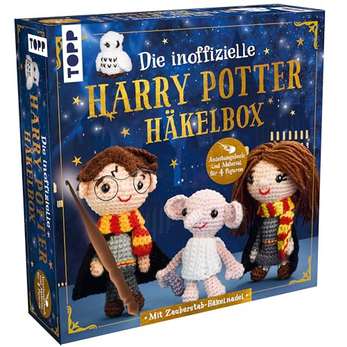 Die inoffizielle Harry Potter Häkelbox. Mit Anleitungsbuch und Material: Buch (32 S., DIN A5, Softcover), Häkelnadel, Acryl-Garn (9 Farben), Füllmaterial, Sicherheitsaugen, Nadel, Maschenmarkierer von TOPP