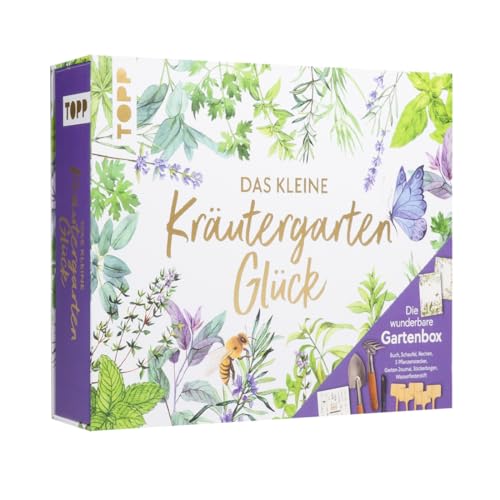 TOPP Das kleine Kräutergarten-Glück - Die wunderbare Gartenbox. Mit Kräuterkunde und Werkzeugen: Kräuterkunde, Kräuter-Journal, Schaufel, Harke, 5 Pflanzenstecker, wasserfester Stift, Gartensticker TOPP Das kleine Kräutergarten-Glück - Die wunderbare Gartenbox. Mit Kräuterkunde und Werkzeugen: Kräuterkunde, Kräuter-Journal, Schaufel, Harke, 5 Pflanzenstecker, wasserfester Stift, Gartensticker von TOPP