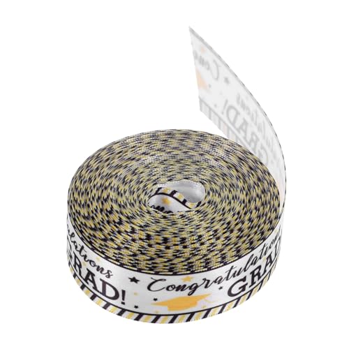 TOPPERFUN 1 Rolle Graduation Ribbon für DIY Yards für Kreative Bastelarbeiten Dekorationen und Geschenkverpackungen für Schulabschlüsse und Feiern TOPPERFUN 1 Rolle Graduation Ribbon für DIY Yards für Kreative Bastelarbeiten Dekorationen und Geschenkverpackungen für Schulabschlüsse und Feiern von TOPPERFUN