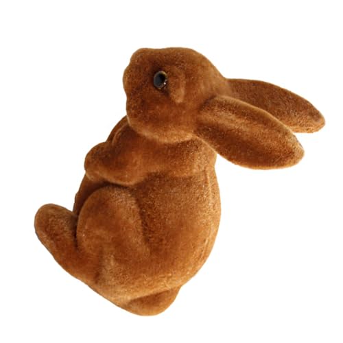TOPPERFUN 1 STK Ostern-simulationskaninchen Kunsthandwerk Aus Kunstharz Kaninchendekorationen Esstisch Osterdeko Hase Mini-plüschhase Osterhasenfigur Mann Kleine Tiere Plastik Miniatur von TOPPERFUN