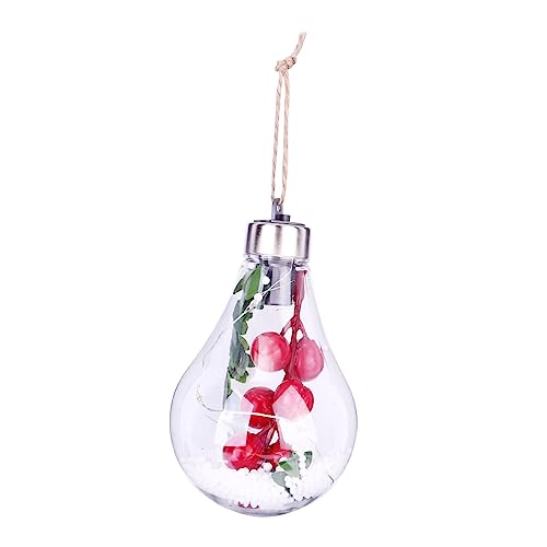 TOPPERFUN 1 STK Weihnachtskugeln Baumkugeln Weihnachtsbaumanhänger Ornament Nachtlicht Weihnachtskugel aus Glas LED Weihnachtsbeleuchtung Glaskugel schmücken Plastik von TOPPERFUN