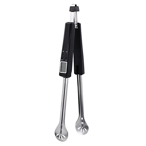 TOPPERFUN 1 Satz Bbq Zange mit Thermometer Grillzange mit Temperaturfühler Präzises Küchenzubehör für Bbq und Grill Digitales Fleischthermometer mit Großem Display Einfach zu Reinigen von TOPPERFUN