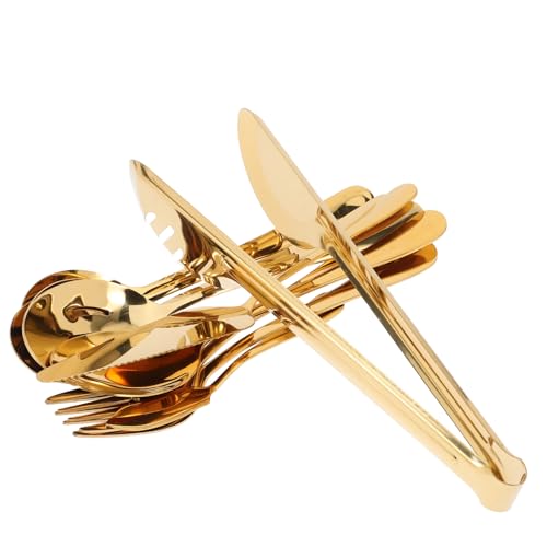 TOPPERFUN 1 Satz Besteckset aus Edelstahl Servierlöffel für Partys METAL DESTING Löffel große Servierlöffel Servieren von Utensilien Edelstahlutensilien Rostfreier Stahl Golden TOPPERFUN 1 Satz Besteckset aus Edelstahl Servierlöffel für Partys METAL DESTING Löffel große Servierlöffel Servieren von Utensilien Edelstahlutensilien Rostfreier Stahl Golden von TOPPERFUN