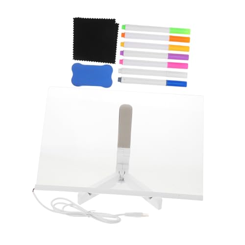 TOPPERFUN 1 Satz Farbiges Notizbrett Led-notiztafel Mit Farben Beleuchtete, Trocken Abwischbare Tafel Acryl-schreibtafel Mit Lichtern Geführter Zeichenblock Notiztafel Acrylsäure Transparent von TOPPERFUN
