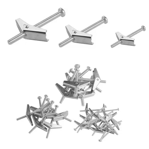 TOPPERFUN 1 Satz Kippdübel Galvanisierte Stahl Toggle mit Flügelmutter Teiliges für Trockenbau und Wandmontage TOPPERFUN 1 Satz Kippdübel Galvanisierte Stahl Toggle mit Flügelmutter Teiliges für Trockenbau und Wandmontage von TOPPERFUN