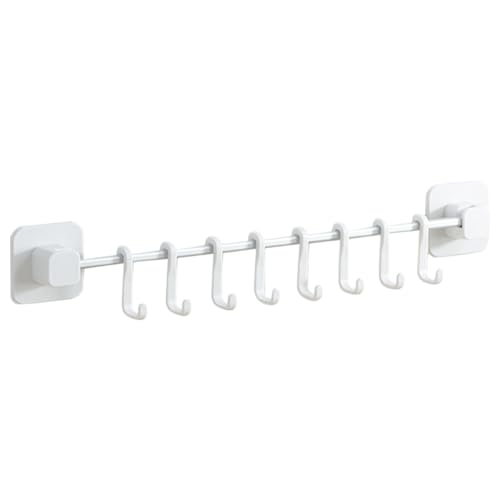 TOPPERFUN 1 Satz Küchenregal mit Haken Wandmontierter Organizer für Küchenutensilien Multifunktionale Halterung für Töpfe und Pfannen Handtuch und Becherhalter Geeignet von TOPPERFUN