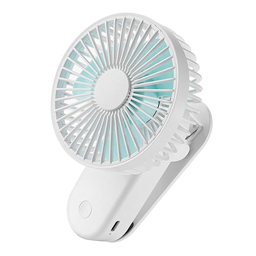 TOPPERFUN 1 Satz Mini-Lüfter Clip-on-Lüfter magnetischer Lüfter Sommergeschenk tragbare Kühlbox Luftgebläse vom Clip-Typ wiederaufladbarer Lüfter Magnetlüfter Abs Weiß von TOPPERFUN