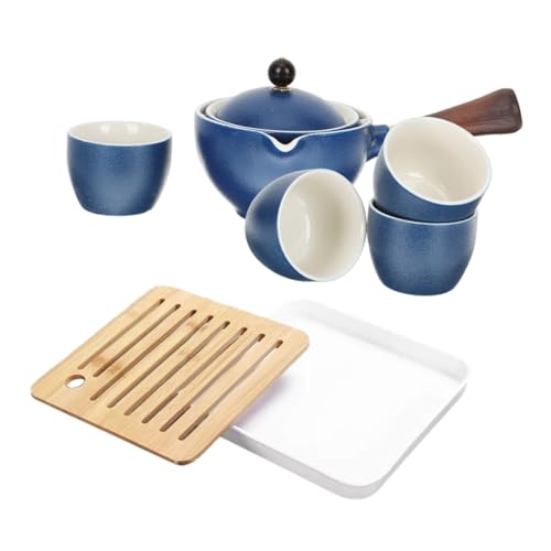 TOPPERFUN 1 Satz Set aus Keramik Traditioneller Seitengriff Drehbar für Teeliebhaber und Reisen Teetassen und Teetablett TOPPERFUN 1 Satz Set aus Keramik Traditioneller Seitengriff Drehbar für Teeliebhaber und Reisen Teetassen und Teetablett von TOPPERFUN