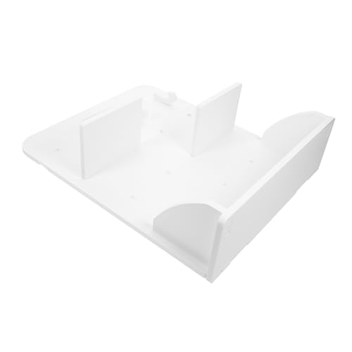 TOPPERFUN 1 Satz Vertikaler Lagerregal Wohnzimmer-Schreibtisch-Organizer Schreibtischzubehör Organizer Werkbank-Steckbrett Schreibtisch-Organizer für Puppen PVC-Holz-Kunststoffplatte Weiß von TOPPERFUN