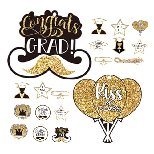 TOPPERFUN 1 Set Ausgeschnittenes Abschlussschild Abschlussdekorationen Glückwunsch Banner Abschluss Dekorationen Zum Aufhängen Glückwunsch Schild Glückwunsch Dekorationen Happy Foil TOPPERFUN 1 Set Ausgeschnittenes Abschlussschild Abschlussdekorationen Glückwunsch Banner Abschluss Dekorationen Zum Aufhängen Glückwunsch Schild Glückwunsch Dekorationen Happy Foil von TOPPERFUN