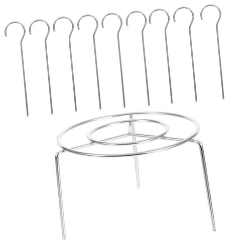 TOPPERFUN 1 Set Grillfleisch Kebab Rack Hähnchen Rack Truthahn Fritteusenständer Vertikaler Spießständer Truthahn Fritteusen Rack Luftfritteusen Grill Rack Grill Rack Bräter Rack Edelstahl von TOPPERFUN